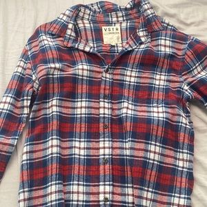 White blue and red flannel from vstr brand new